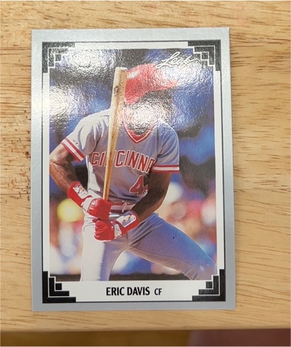1991 Leaf #37 Eric Davis — front