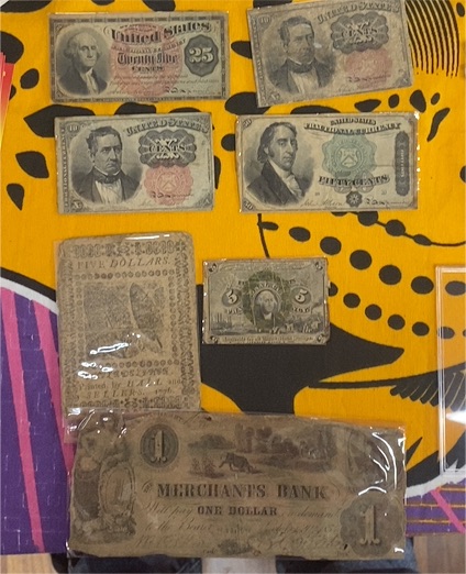 19th Century US Fractional Currency Banknotes — front