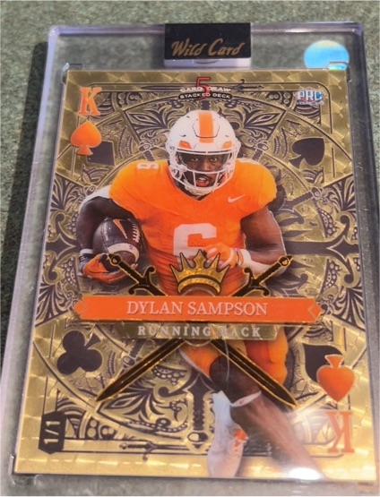 2024 Wild Card 5 Card Draw Stacked Deck #6 Dylan Sampson — front
