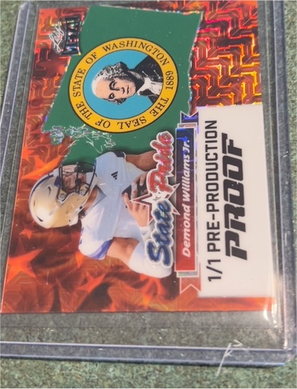 2024 Leaf Metal 1/1 Pre-Production Proof Demarcus Williams Jr. — front