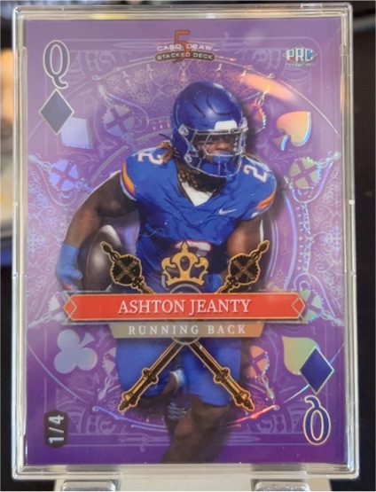 2024 Wild Card 5 Card Draw #SDPD-AJN Ashton Jeanty Queen of Diamonds — front