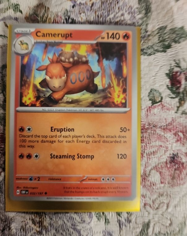 2023 Pokémon Obsidian Flames #032 Camerupt — front