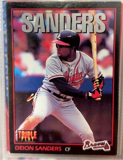 1993 Leaf Triple Play #162 Deion Sanders — front