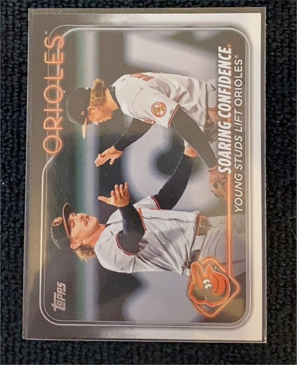 2024 Topps Update #US285 Soaring Confidence: Young Studs Lift Orioles — front