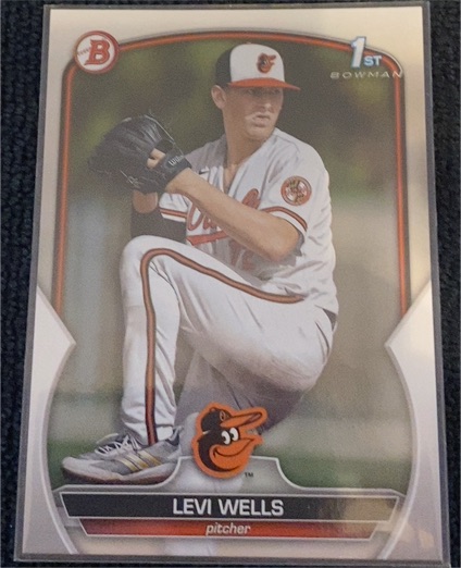 2023 Bowman Draft Chrome #BDC-92 Levi Wells — front