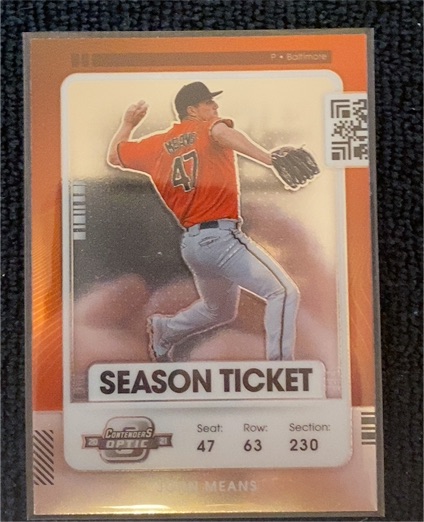 2021 Panini Contenders Optic Season Ticket #11 John Means — front