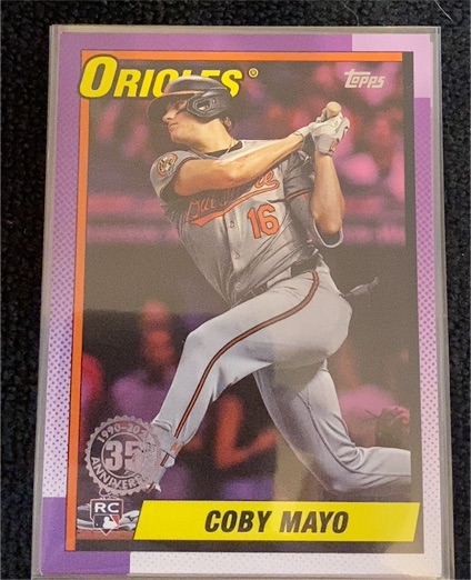 2025 Topps Series 1 1990 Topps Baseball #T90-93 Coby Mayo — front