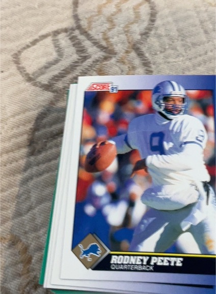 1991 Score #2 Rodney Peete — front