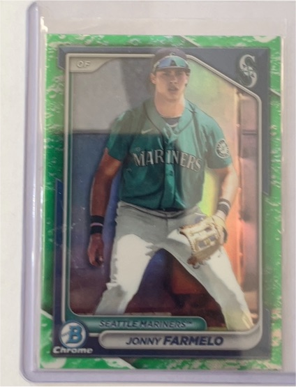 2024 Bowman Chrome Prospects Lunar Glow #BCP-147 Jonny Farmelo — front