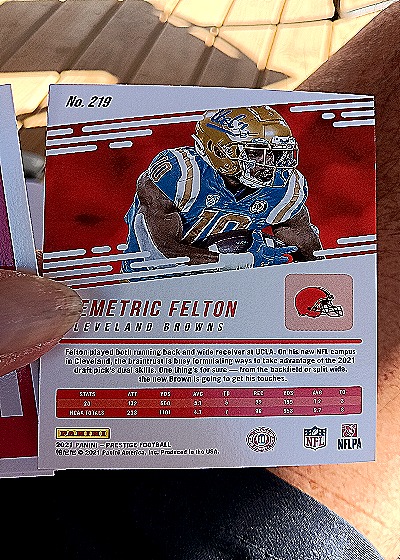 2021 Panini Prestige #219 Demetric Felton — back