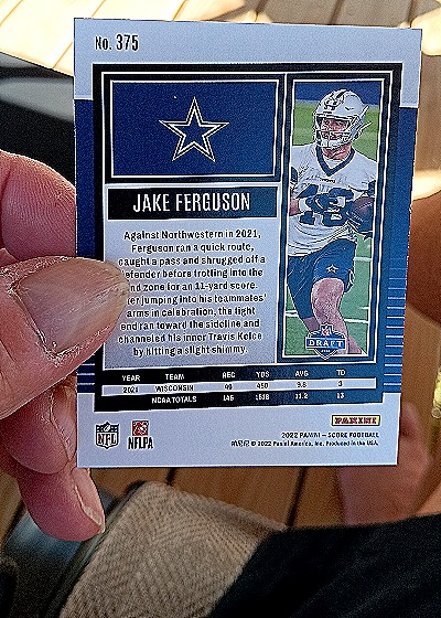 2022 Panini Score #375 Jake Ferguson — back