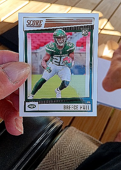 2022 Panini Score #330 Breece Hall — front
