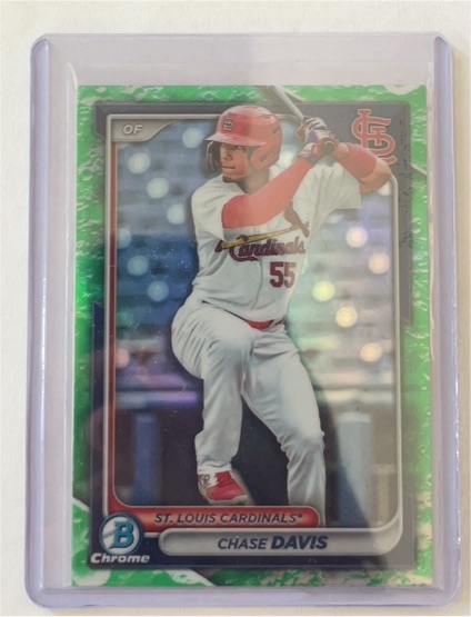 2024 Bowman Chrome Prospects Lunar Glow Refractor #BCP-150 Chase Davis — front