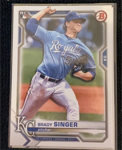 2021 Bowman #29 Brady Singer — front