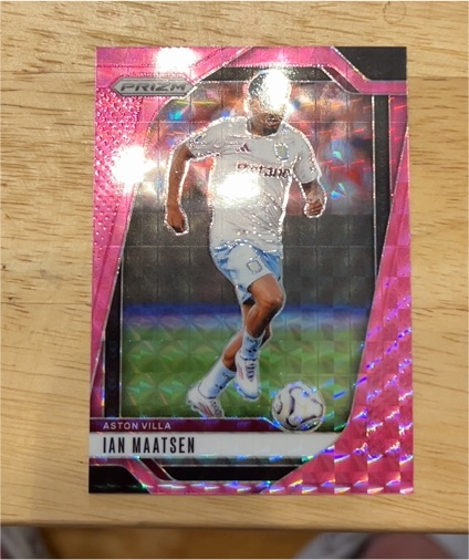2024 Panini Prizm Premier League Pink Mosaic Ian Maatsen — front