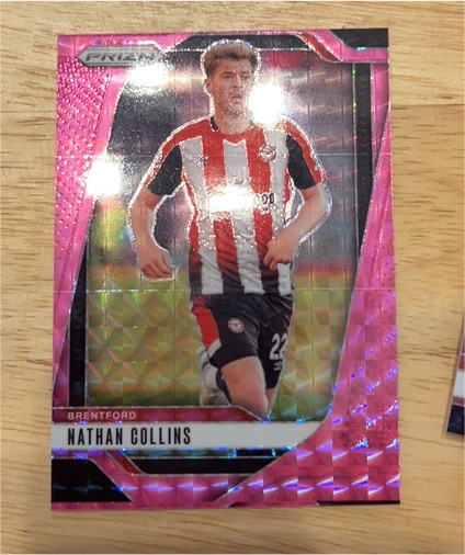 2020 Panini Prizm Premier League Pink Ice Nathan Collins — front