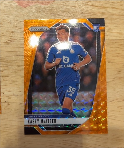 2024-25 Panini Prizm Premier League #265 Kasey McAteer RC Orange Hyper — front