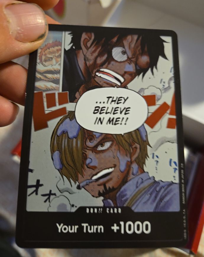 One Piece TCG DON!! Card Luffy & Sanji OP-11 A Fist of Divine Speed — front