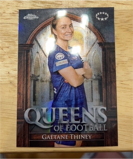 2023-24 Topps Chrome UEFA Women's Champions League Queens of Football #QF-17 Gaëtane Thiney — front