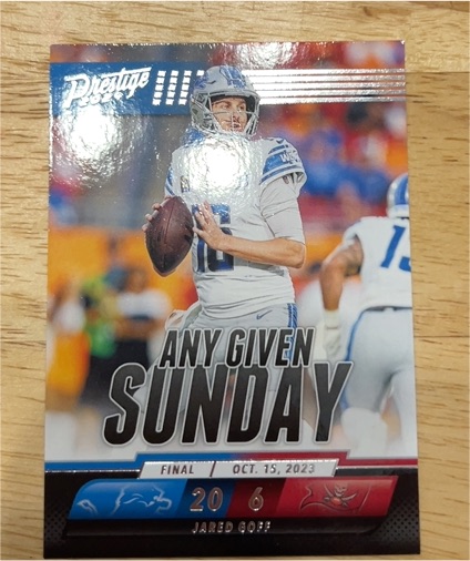 2024 Panini Prestige Any Given Sunday #AGS-JGF Jared Goff — front