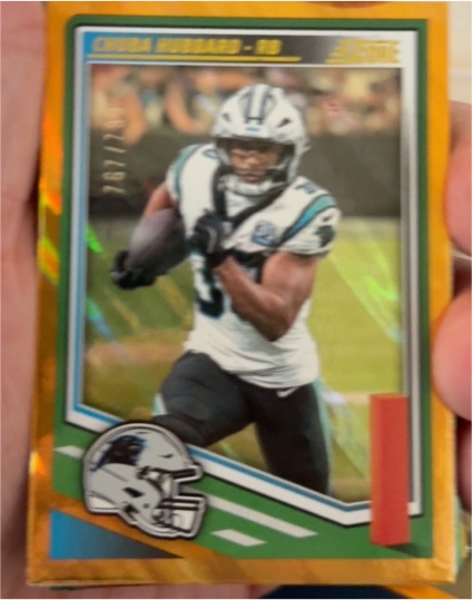 2025 Panini Score #258 Chuba Hubbard — front