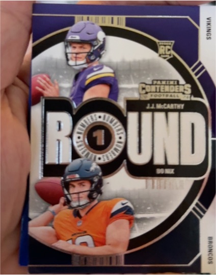 2024 Panini Contenders #4 Bo Nix / J.J. McCarthy Round Numbers — front