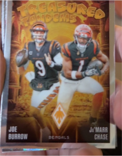 2024 Panini Phoenix #TT-CIN Joe Burrow & Ja'Marr Chase Treasured Tandems — front