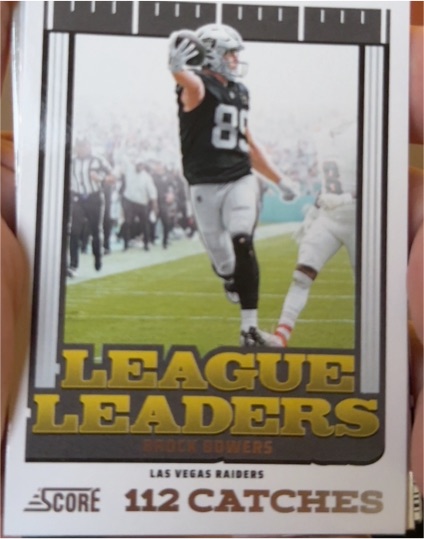 2025 Score League Leaders #12 Brock Bowers — front
