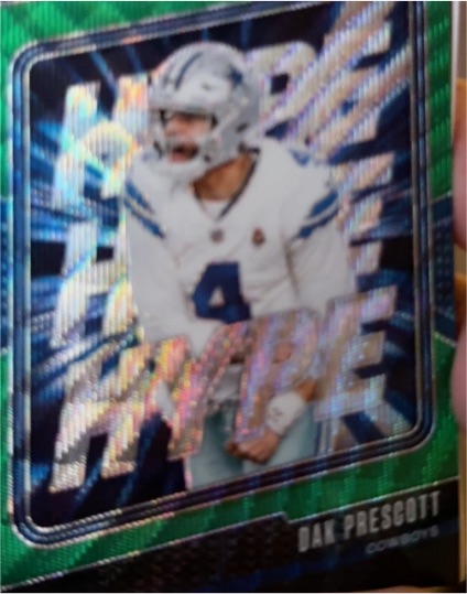 2024 Panini Prizm #1 Dak Prescott Hype Green Ice Prizm Dallas Cowboys — front