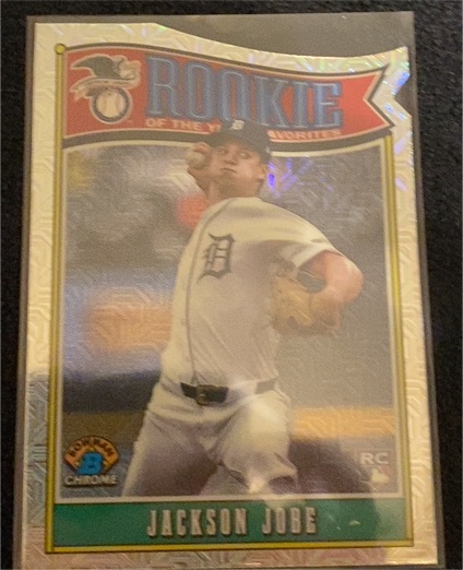 2025 Bowman Rookie of the Year Favorites #ROY-3 Jackson Jobe Mojo Refractor — front