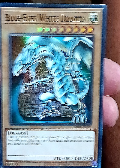 1996 Yugioh SDK-001 Blue-Eyes White Dragon — front