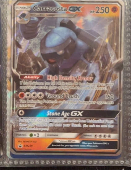 Pokémon Sun & Moon Black Star Promo #SM239 Carracosta GX — front