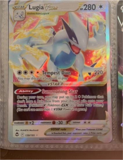 2022 Pokémon Silver Tempest #139 Lugia VSTAR — front