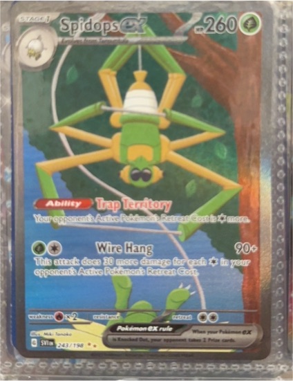 2023 Pokémon TCG Scarlet & Violet #243 Spidops ex — front