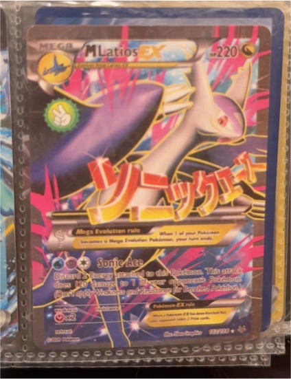 2014 Pokémon XY Roaring Skies #102 M Latios EX — front