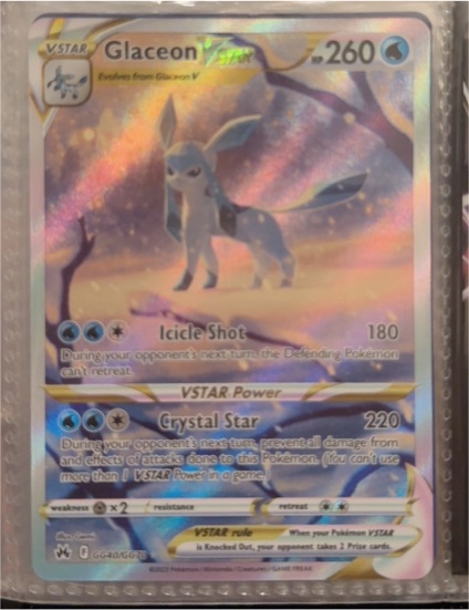 2023 Pokémon Crown Zenith #GG40 Glaceon VSTAR — front