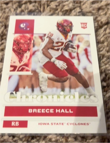2022 Panini Chronicles Draft Picks #18 Breece Hall — front