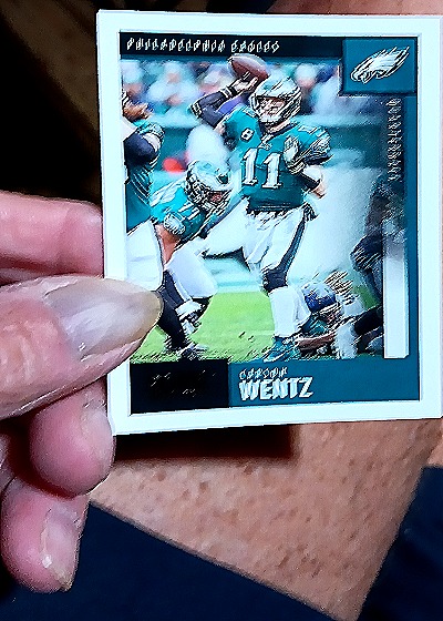 1998 Pinnacle Carson Wentz Philadelphia Eagles — front