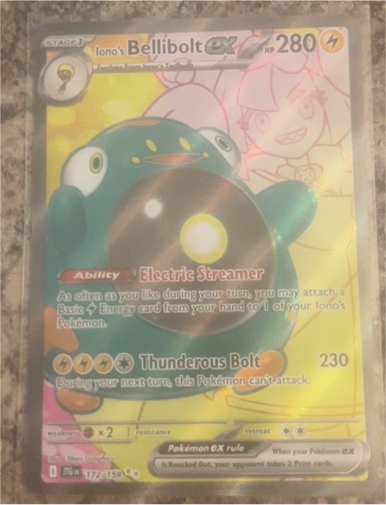 2023 Pokemon SV09 Journey Together #172 Iono's Bellibolt ex — front
