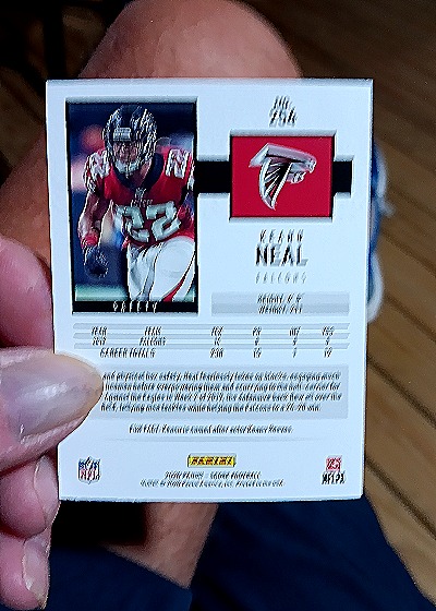 2020 Panini Score #254 Keanu Neal — back