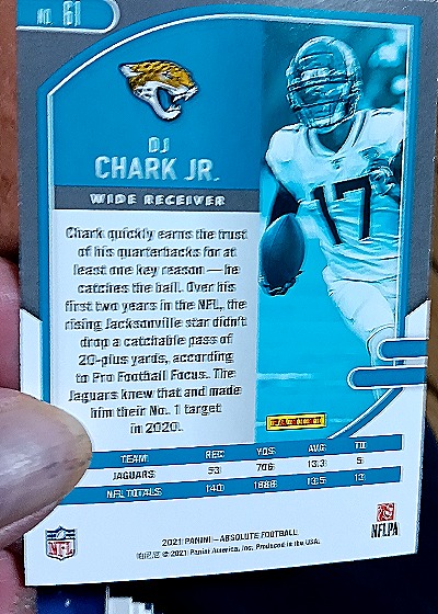 2021 Panini Absolute Football #61 DJ Chark Jr. — back