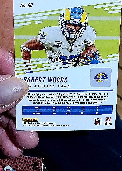 2021 Panini Prestige #96 Robert Woods — back
