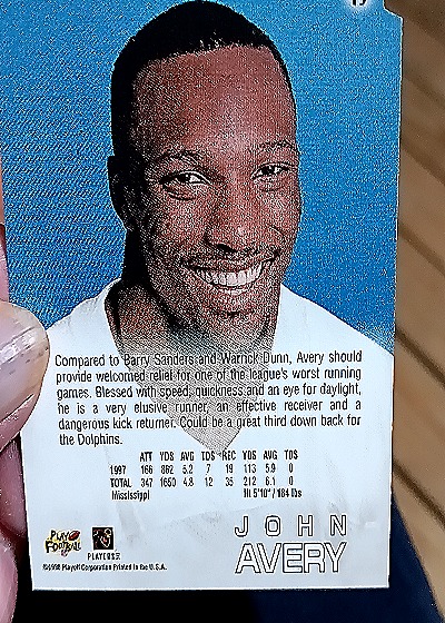 1997 Playoff MVP John Avery — back
