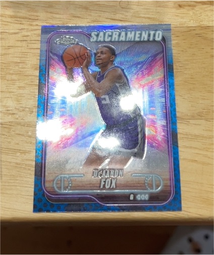 2024-25 Topps Chrome #109 De'Aaron Fox — front
