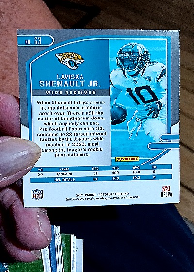 2021 Panini Absolute Football #63 Laviska Shenault Jr. — back
