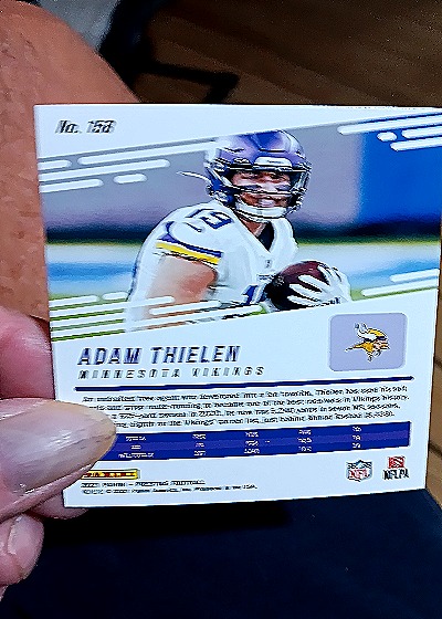 2021 Panini Prestige #158 Adam Thielen — back
