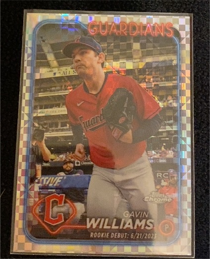 2024 Topps Chrome Update #USC77 Gavin Williams Rookie Debut X-Fractor — front