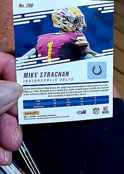 2021 Panini Prestige #298 Mike Strachan — back