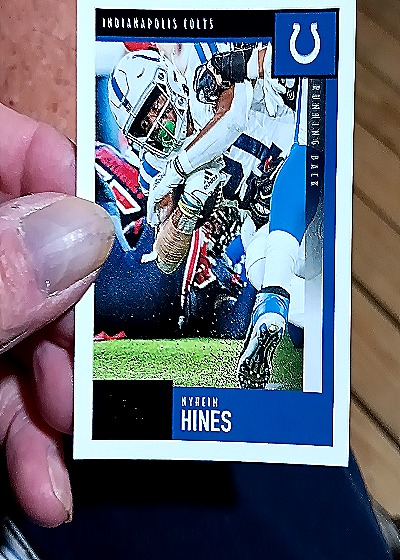 2020 Panini Score #99 Nyheim Hines — front