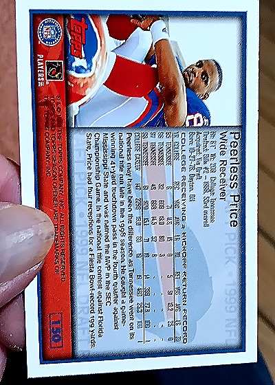 1999 Topps #351 Peerless Price — back